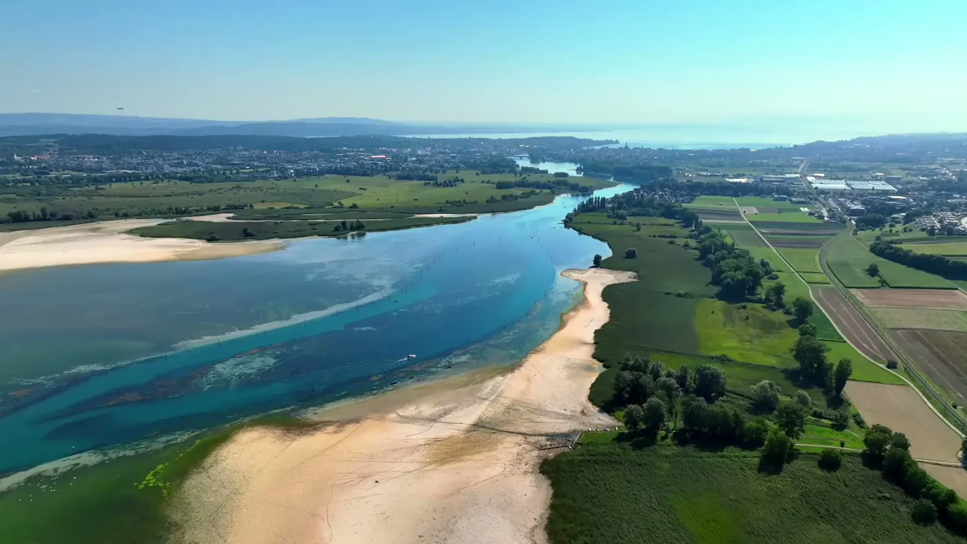 Aerial view of the Rhine